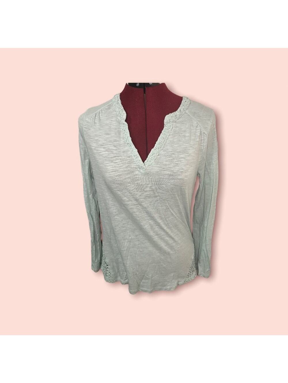 Size Small light Green American Rag flowy blouse.